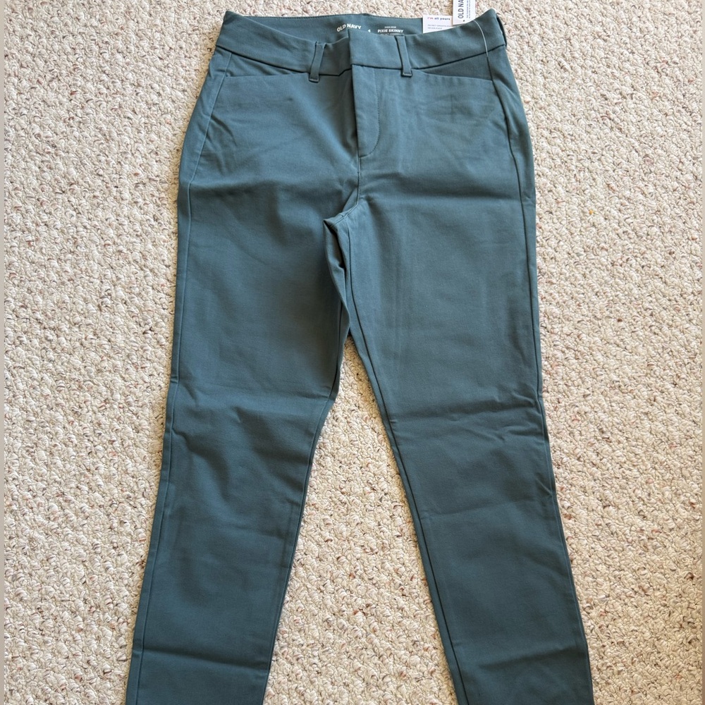 Old Navy Teal Pixie Skinny Ankle Pants